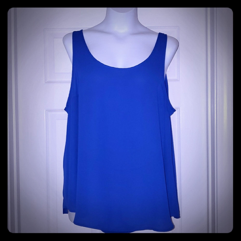 TORRID SZ 2 ROYAL BLUE CHIFFON CAMISOLE